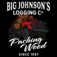 Big JohnsonS Logging Co. Packing Wood Funny Logger Flat Bill Trucker Hat