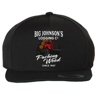 Big JohnsonS Logging Co. Packing Wood Funny Logger Wool Snapback Cap