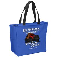 Big JohnsonS Logging Co. Packing Wood Funny Logger Zip Tote Bag