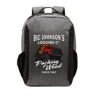 Big JohnsonS Logging Co. Packing Wood Funny Logger Vector Backpack