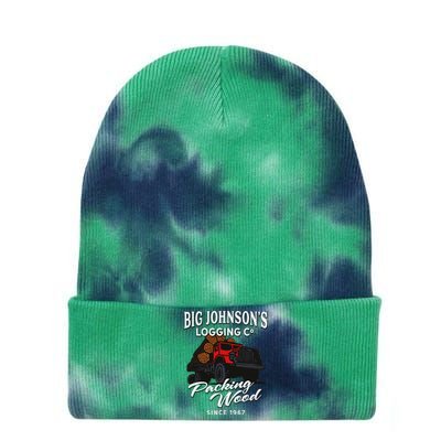 Big JohnsonS Logging Co. Packing Wood Funny Logger Tie Dye 12in Knit Beanie