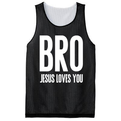 Bro Jesus Loves You Christian Gift Mesh Reversible Basketball Jersey Tank