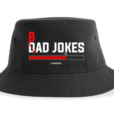 Bad Jokes Loading Funny Punny Daddy Humorous Dad Jokes Meaningful Gift Sustainable Bucket Hat