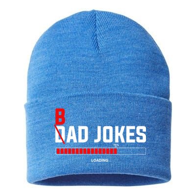 Bad Jokes Loading Funny Punny Daddy Humorous Dad Jokes Meaningful Gift Sustainable Knit Beanie
