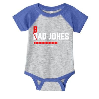 Bad Jokes Loading Funny Punny Daddy Humorous Dad Jokes Meaningful Gift Infant Baby Jersey Bodysuit