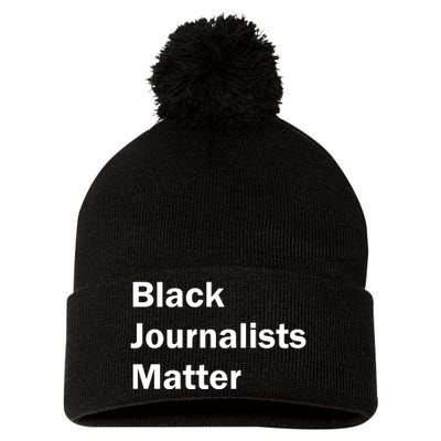 Black Journalists Matter Pom Pom 12in Knit Beanie