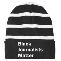 Black Journalists Matter Striped Beanie with Solid Band