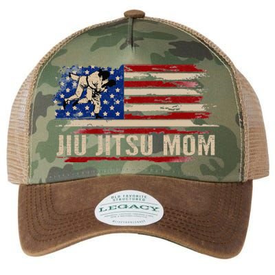 Bjj Jiujitsu Mom American Usa Flag Sports Legacy Tie Dye Trucker Hat