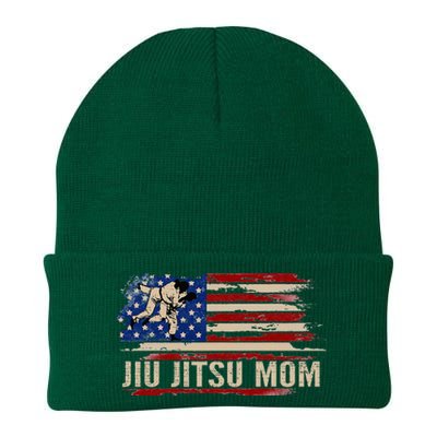 Bjj Jiujitsu Mom American Usa Flag Sports Knit Cap Winter Beanie