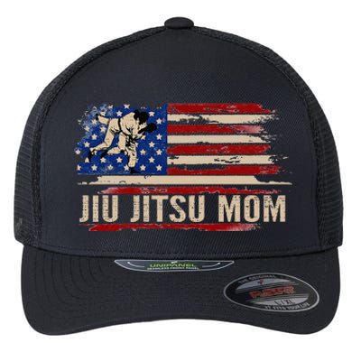 Bjj Jiujitsu Mom American Usa Flag Sports Flexfit Unipanel Trucker Cap