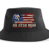 Bjj Jiujitsu Mom American Usa Flag Sports Sustainable Bucket Hat