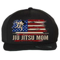 Bjj Jiujitsu Mom American Usa Flag Sports Wool Snapback Cap