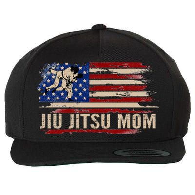 Bjj Jiujitsu Mom American Usa Flag Sports Wool Snapback Cap