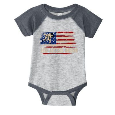 Bjj Jiujitsu Mom American Usa Flag Sports Infant Baby Jersey Bodysuit