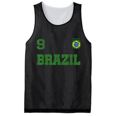 Brazil Jersey Number Nine Brazilian Futebol Soccer Mesh Reversible Basketball Jersey Tank