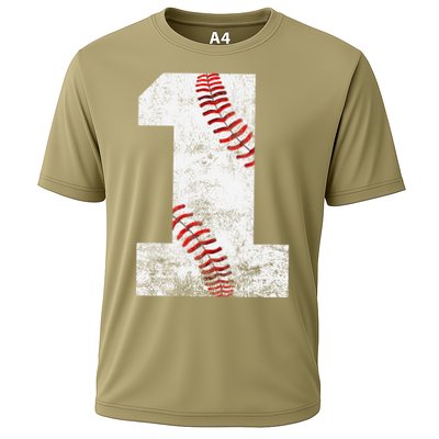 Baseball Jersey Number 1 Vintage 1st Birthday Performance Shirt