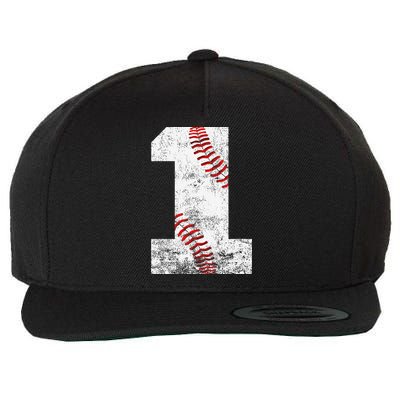 Baseball Jersey Number 1 Vintage 1st Birthday Wool Snapback Cap