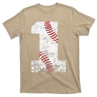 Baseball Jersey Number 1 Vintage 1st Birthday T-Shirt