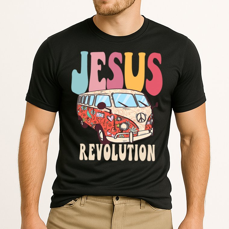 Boho Jesus Revolution, Christian Faith Based Jesus Costume Cooling Performance Crew T-Shirt