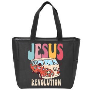 Boho Jesus Revolution, Christian Faith Based Jesus Costume Zip Tote Bag