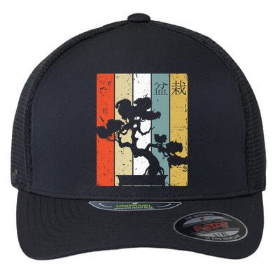 Bonsai Japanese Retro Bonsai Tree Flexfit Unipanel Trucker Cap