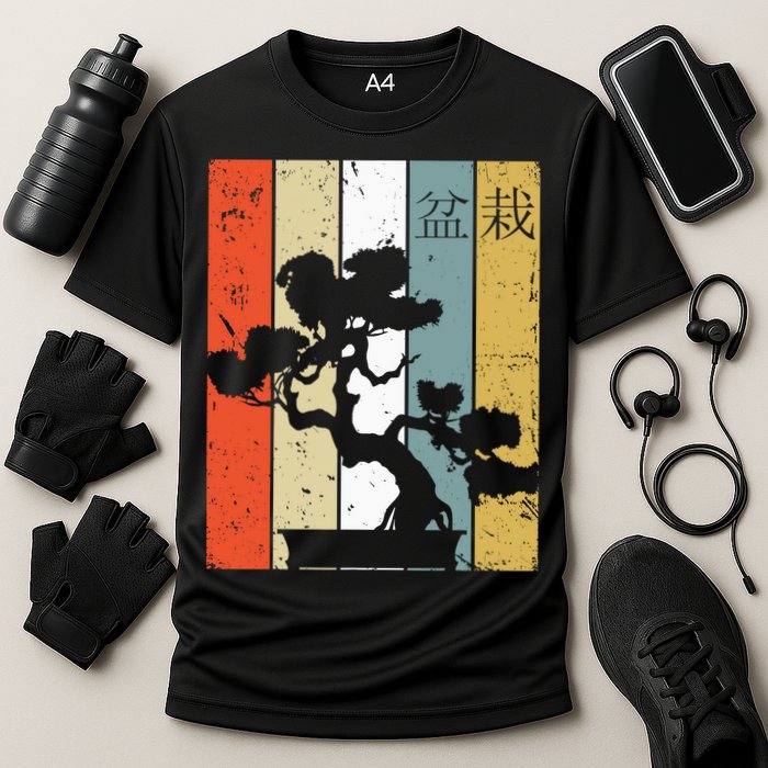 Bonsai Japanese Retro Bonsai Tree Cooling Performance Crew T-Shirt