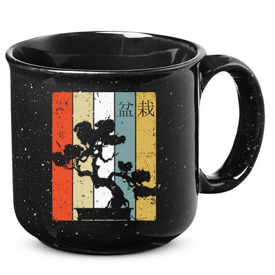 Bonsai Japanese Retro Bonsai Tree 15oz Campfire Ceramic Mug