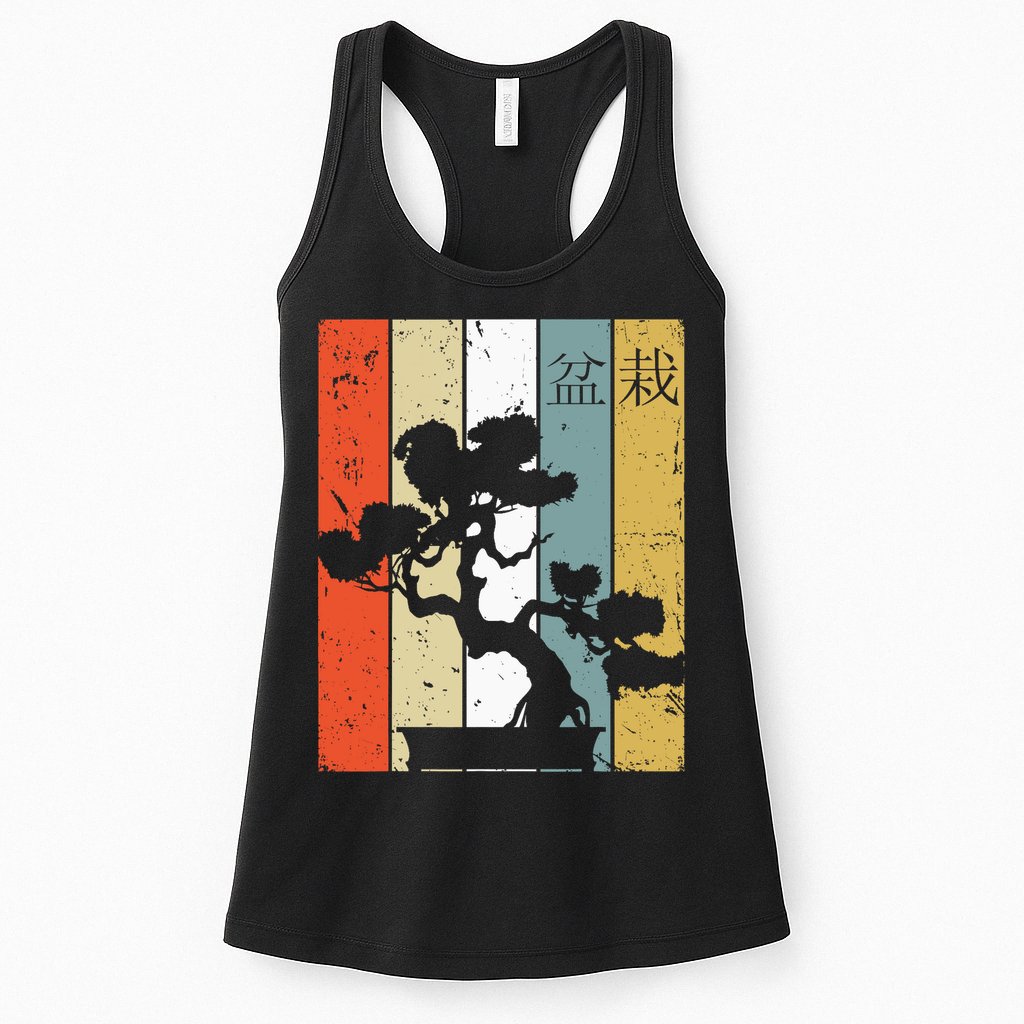 Bonsai Japanese Retro Bonsai Tree Womens Tank Top