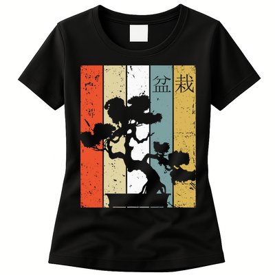 Bonsai Japanese Retro Bonsai Tree Womens T-Shirt