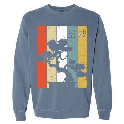Bonsai Japanese Retro Bonsai Tree Garment-Dyed Sweatshirt