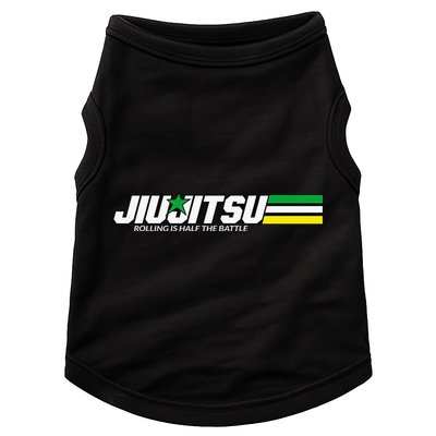 BJJ Jiu-Jitsu Rolling is Half the Battle funny Judo Doggie Tank