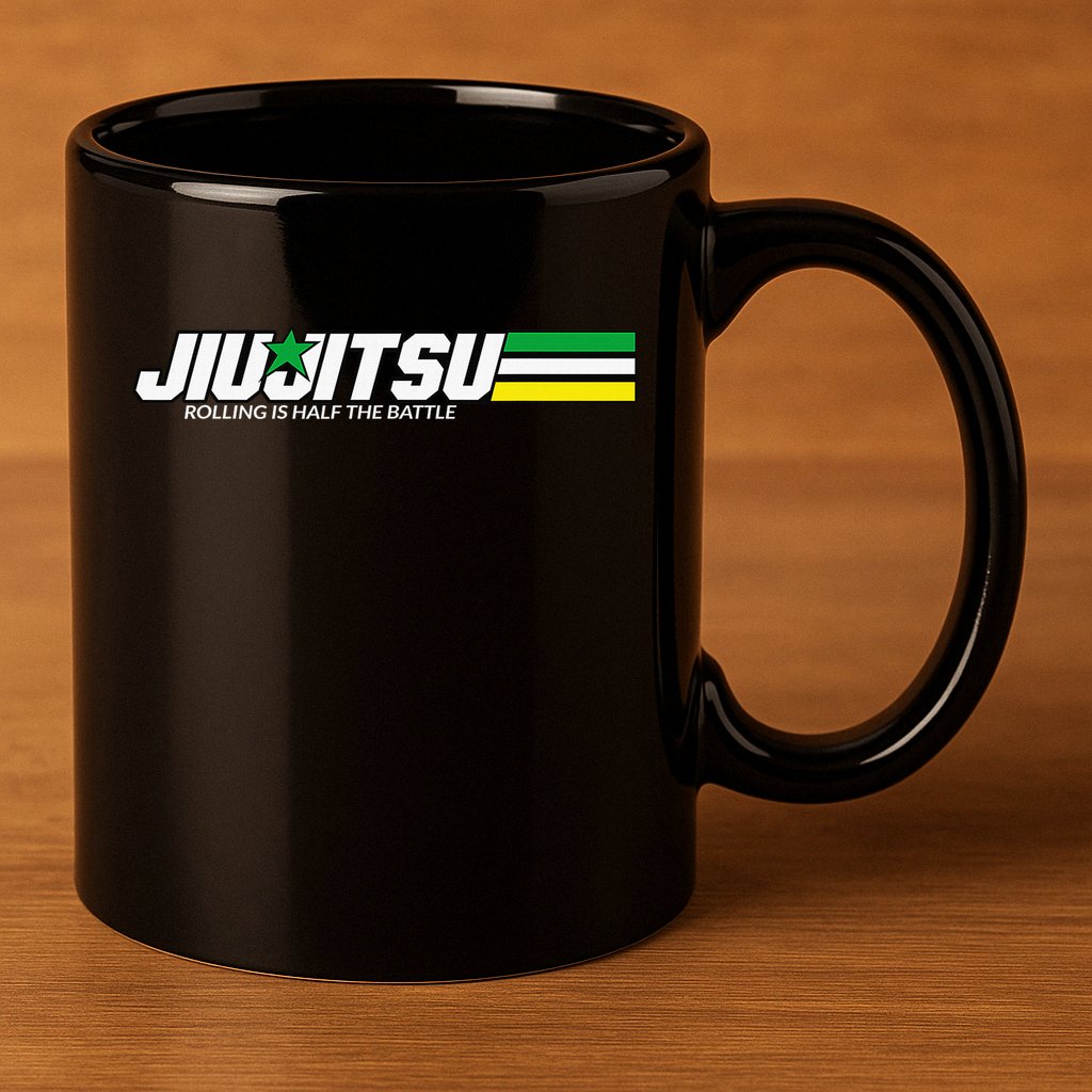 BJJ Jiu-Jitsu Rolling is Half the Battle funny Judo 11oz C Handle Ceramic Mug