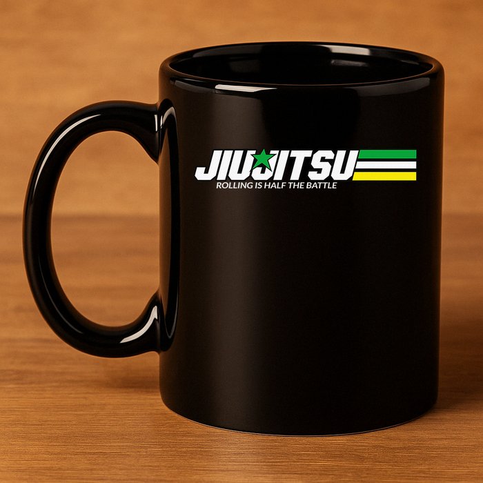 BJJ Jiu-Jitsu Rolling is Half the Battle funny Judo 11oz C Handle Ceramic Mug