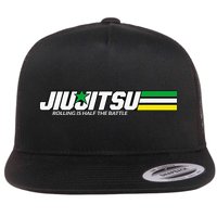 BJJ Jiu-Jitsu Rolling is Half the Battle funny Judo Flat Bill Trucker Hat