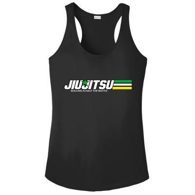 BJJ Jiu-Jitsu Rolling is Half the Battle funny Judo Ladies PosiCharge Competitor Racerback Tank