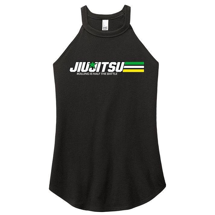 BJJ Jiu-Jitsu Rolling is Half the Battle funny Judo Women's Perfect Tri Rocker Tank
