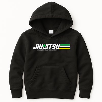 BJJ Jiu-Jitsu Rolling is Half the Battle funny Judo Kids Hoodie