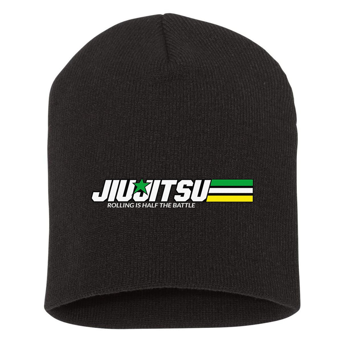 BJJ Jiu-Jitsu Rolling is Half the Battle funny Judo Short Acrylic Beanie