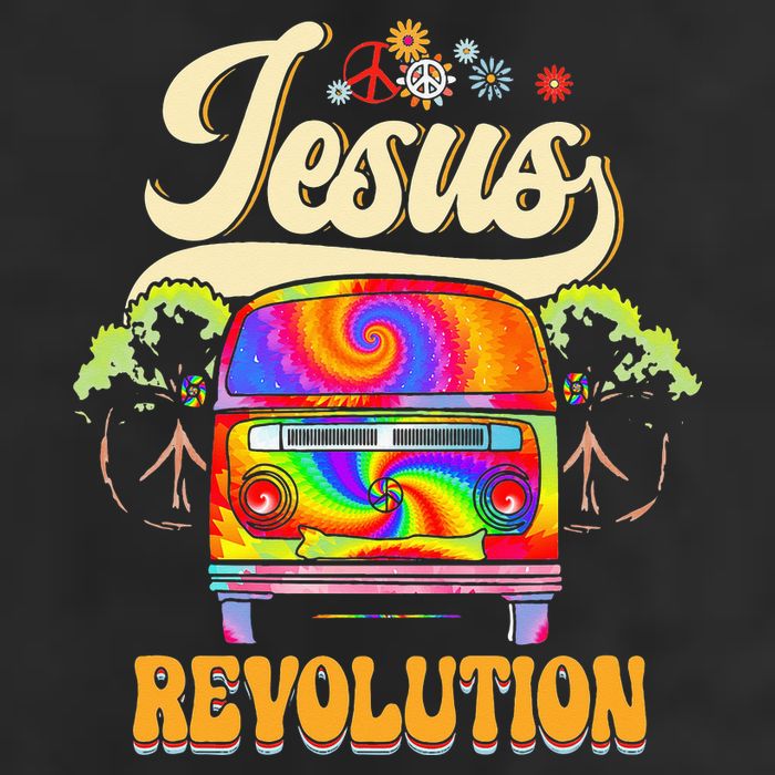 Boho Jesus Revolution Christian Faith Based Jesus Costume 7 Panel Mesh Trucker Snapback Hat