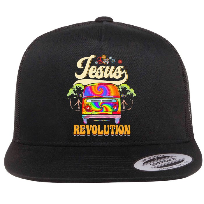 Boho Jesus Revolution Christian Faith Based Jesus Costume Flat Bill Trucker Hat