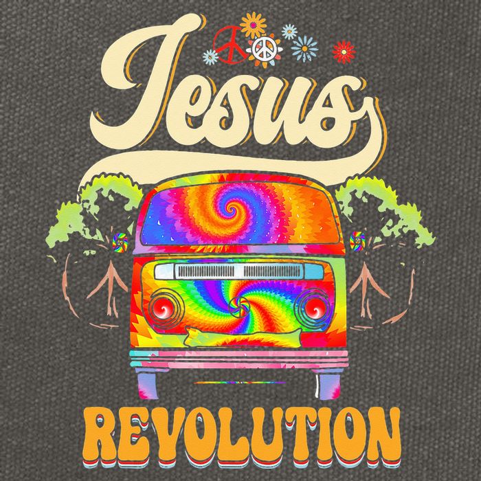Boho Jesus Revolution Christian Faith Based Jesus Costume Cotton Canvas Backpack