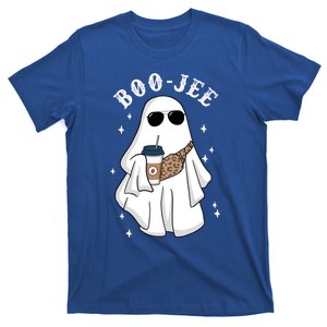 Boo Jee Spooky Cute Ghost Ing Coffee Halloween Leopard Great Gift T-Shirt