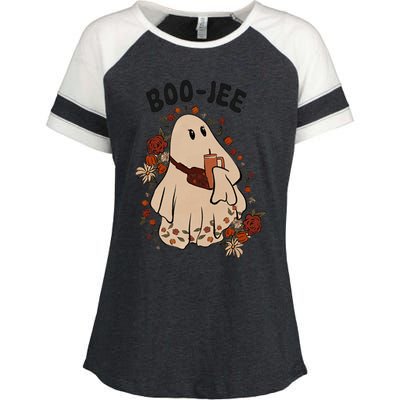 Boo Jee Stanley Halloween Enza Ladies Jersey Colorblock Tee