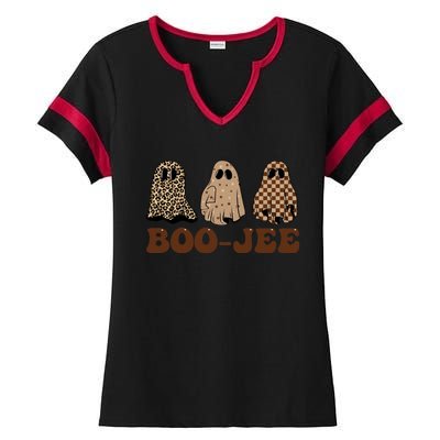 Boo Jee Stanley Halloween Ladies Halftime Notch Neck Tee