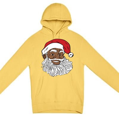 Black Jolly Santa Cute Gift Fun African American Santa Premium Pullover Hoodie