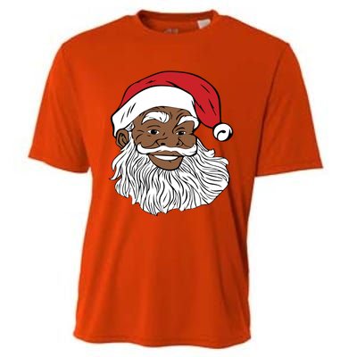 Black Jolly Santa Cute Gift Fun African American Santa Cooling Performance Crew T-Shirt