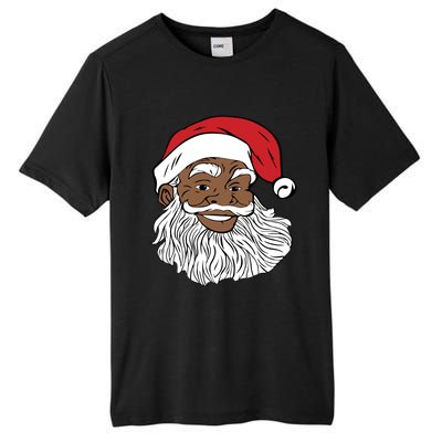 Black Jolly Santa Cute Gift Fun African American Santa Tall Fusion ChromaSoft Performance T-Shirt