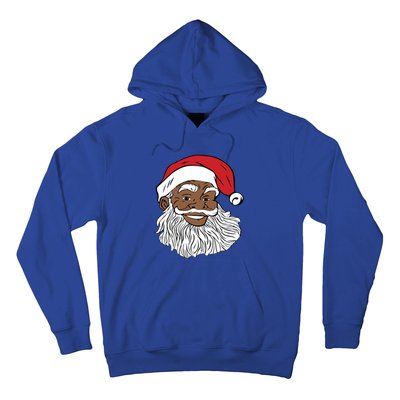 Black Jolly Santa Cute Gift Fun African American Santa Hoodie