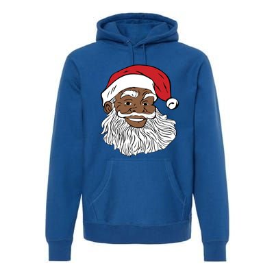 Black Jolly Santa Cute Gift Fun African American Santa Premium Hoodie