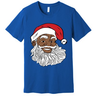 Black Jolly Santa Cute Gift Fun African American Santa Premium T-Shirt